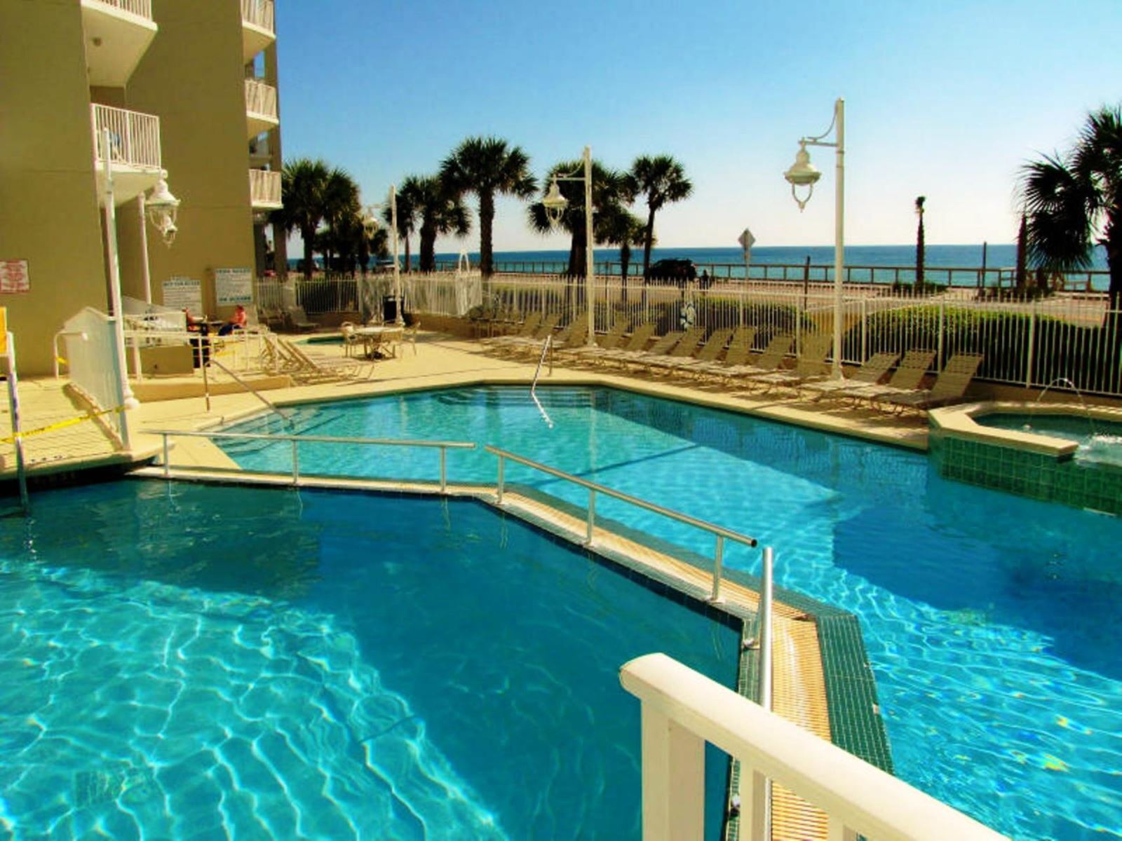 Large Pool faces the Beach at Majestic Sun in Miramar Beach near Destin FL